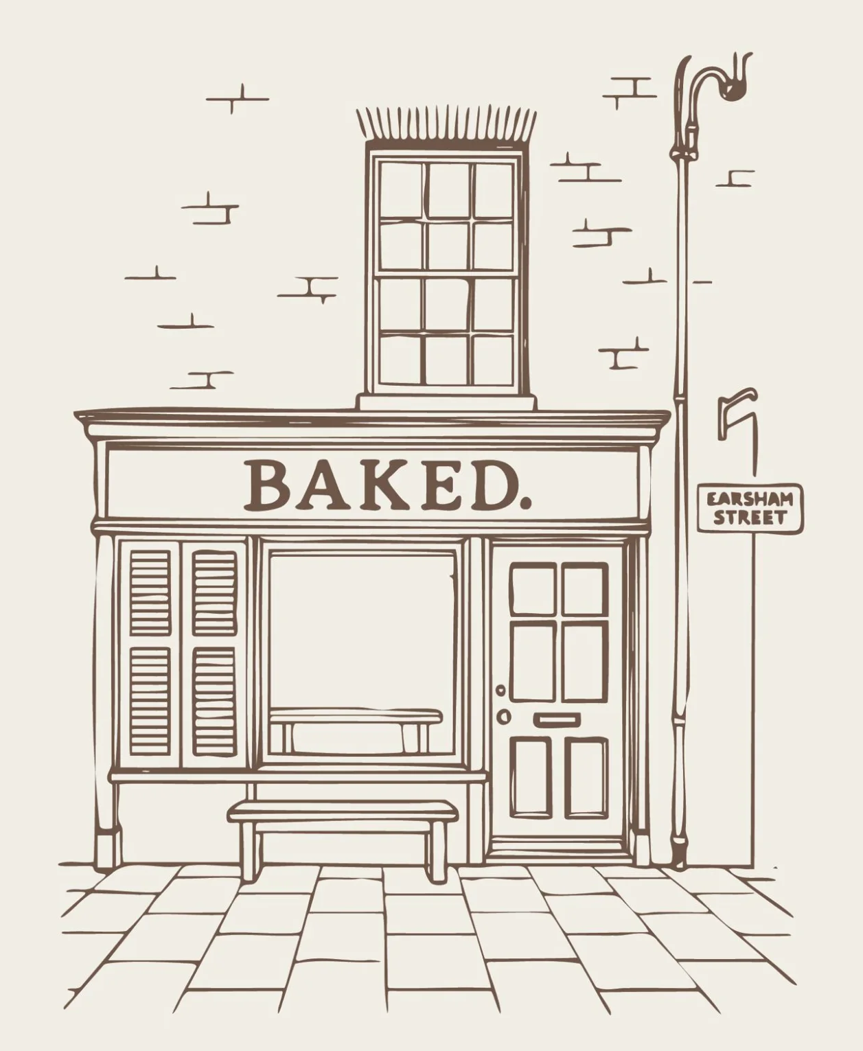 Baked. Bakery Logo - Earsham Street